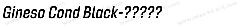 Gineso Cond Black字体转换
